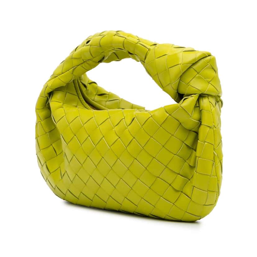 Bottega Veneta Mini Nappa Intrecciato Jodie Green Leather Good condition - Back View
