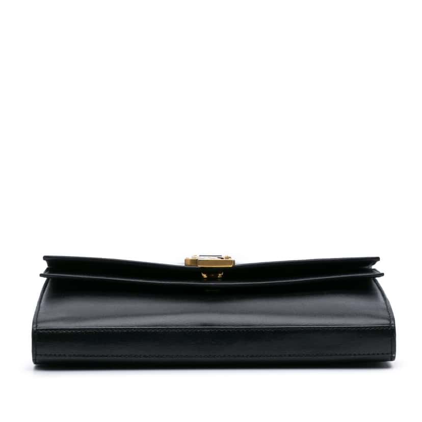 Saint Laurent Leather Monogram Sulpice Wallet on Chain Black Leather Good condition - Inside View