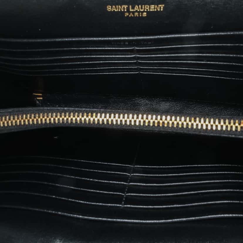 Saint Laurent Leather Monogram Sulpice Wallet on Chain Black Leather Good condition - Model View