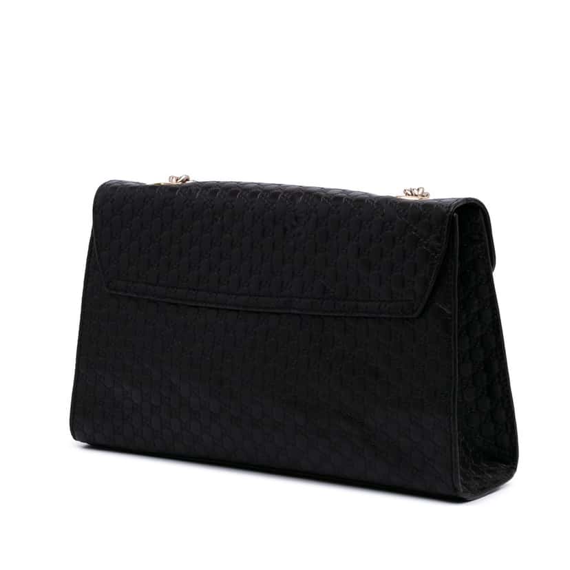 Gucci Medium Microguccissima Emily Shoulder Bag Black Leather Good condition - Back View