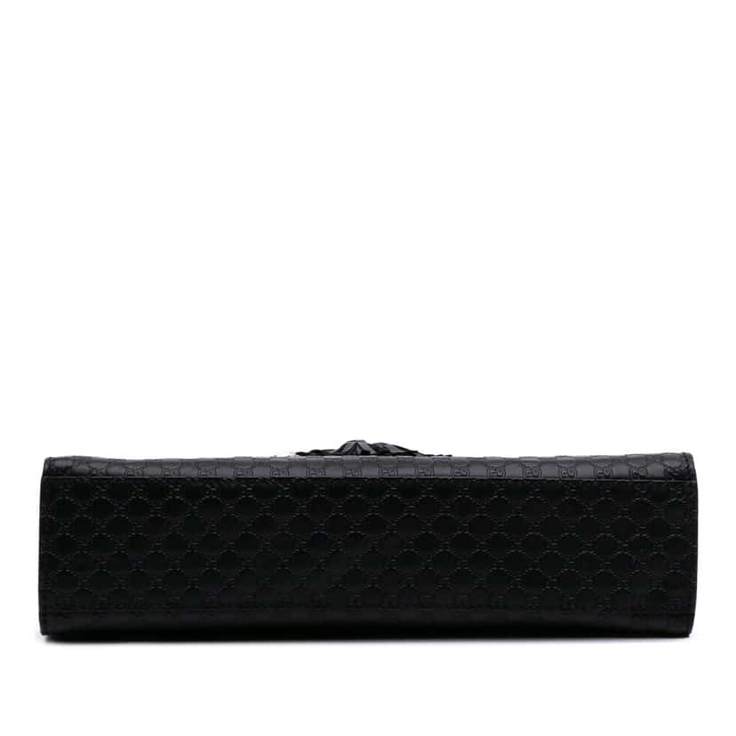 Gucci Medium Microguccissima Emily Shoulder Bag Black Leather Good condition - Inside View