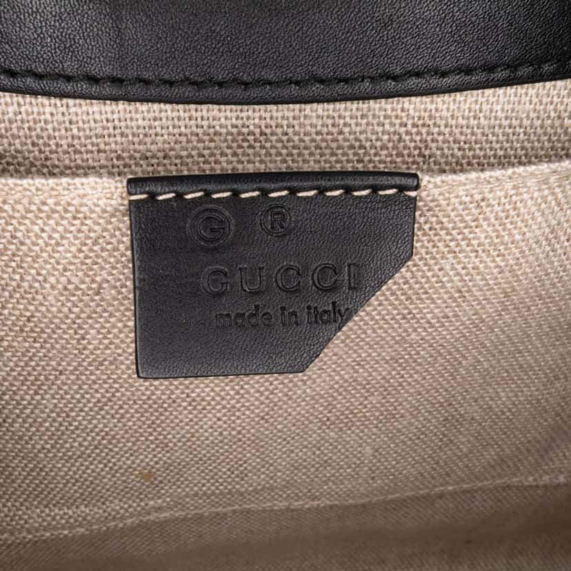 Gucci Medium Microguccissima Emily Shoulder Bag Black Leather Good condition - Box View