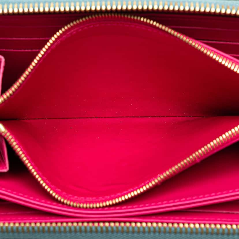 Louis Vuitton Metallic Monogram Vernis Degrade Zippy Long Wallet Blue Leather Good condition - Box View