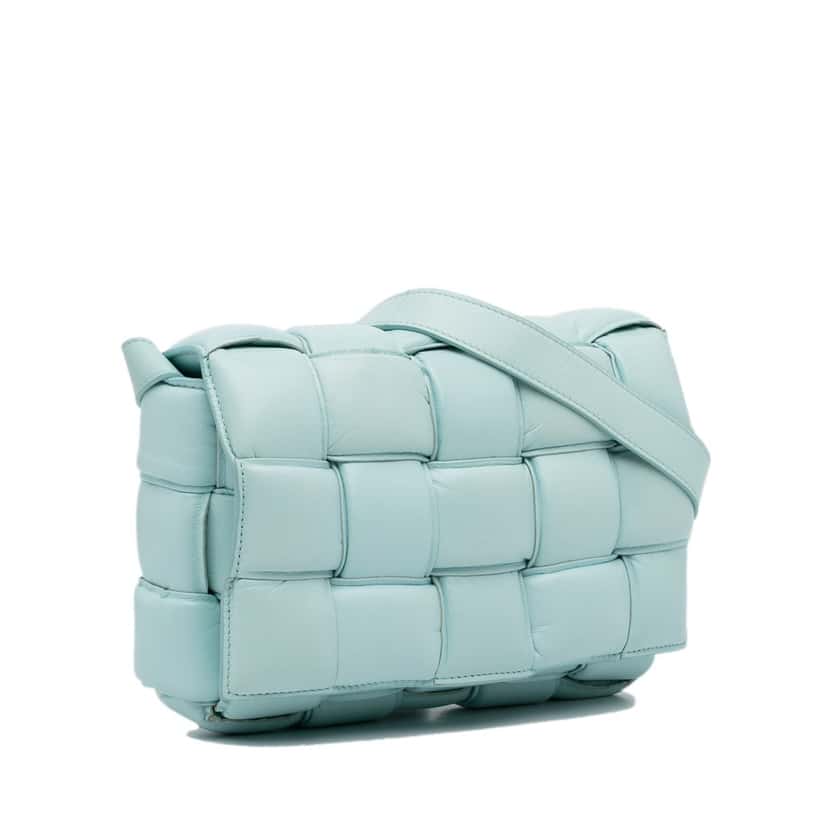 Bottega Veneta Nappa Intrecciato Padded Cassette Crossbody Blue Leather Very good condition - Back View
