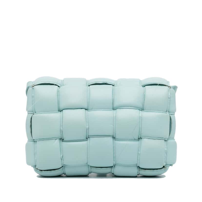 Bottega Veneta Nappa Intrecciato Padded Cassette Crossbody Blue Leather Very good condition - Inside View