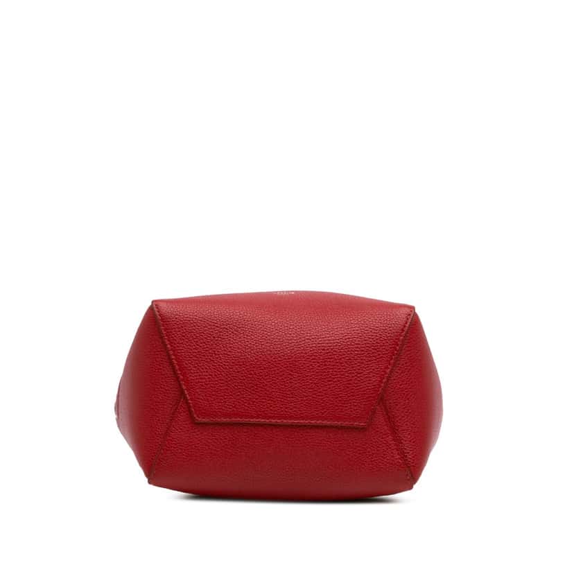 Celine Small Leather Seau Sangle Bucket Bag Red Leather Good condition - Inside View