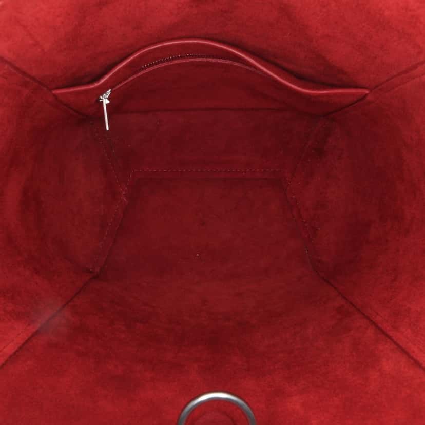 Celine Small Leather Seau Sangle Bucket Bag Red Leather Good condition - Model View