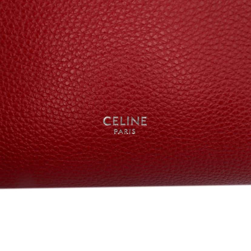 Celine Small Leather Seau Sangle Bucket Bag Red Leather Good condition - Box View
