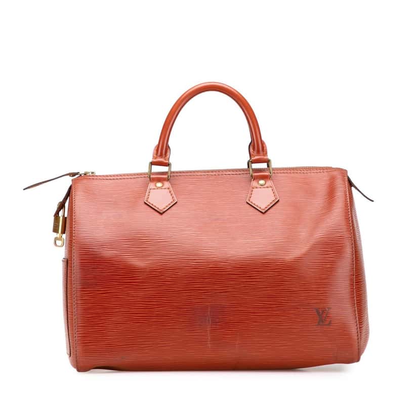 Louis Vuitton Epi Speedy 30 Brown Leather Good condition - Front View