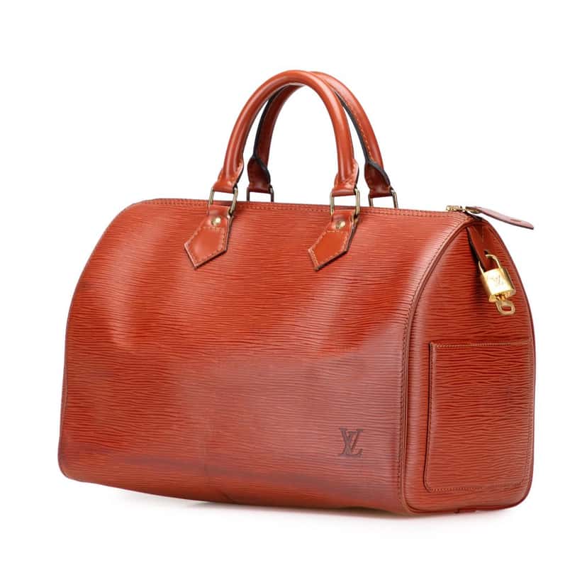 Louis Vuitton Epi Speedy 30 Brown Leather Good condition - Back View
