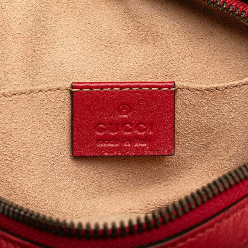 Gucci GG Marmont Matelasse Leather Belt Bag Red Leather Good condition - Box View