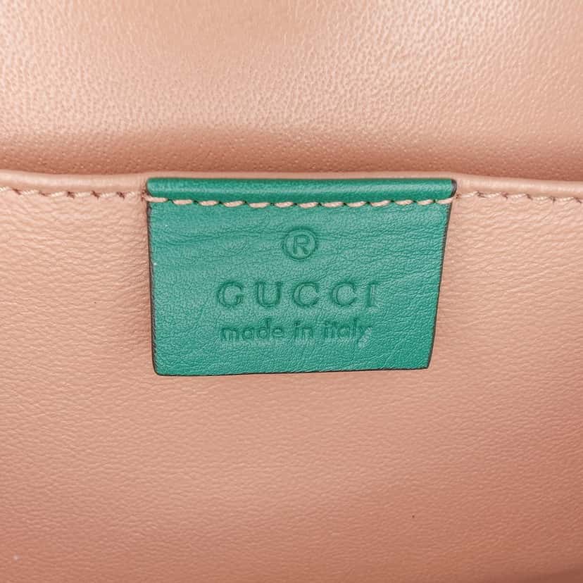 Gucci Patent Sylvie 1969 Satchel Green Leather Good condition - Box View