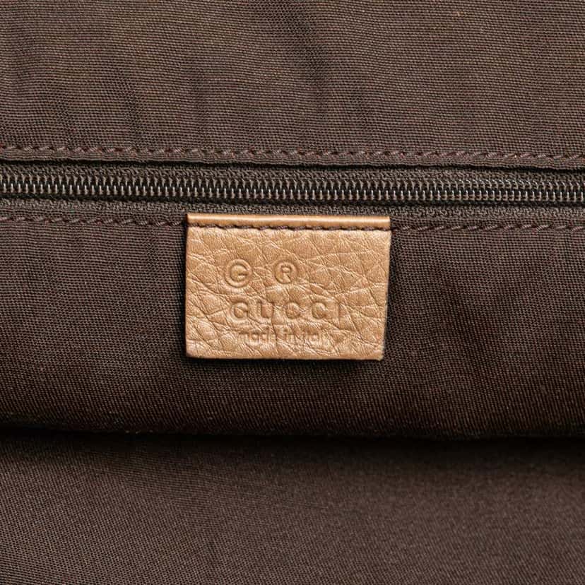 Gucci Leather GG Charm Satchel Brown Leather Good condition - Box View