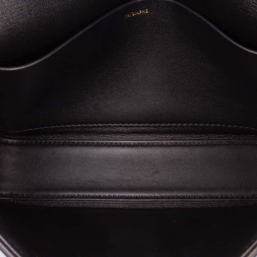 Celine Shiny Calfskin Claude Shoulder Bag Black Leather Good condition - Model View