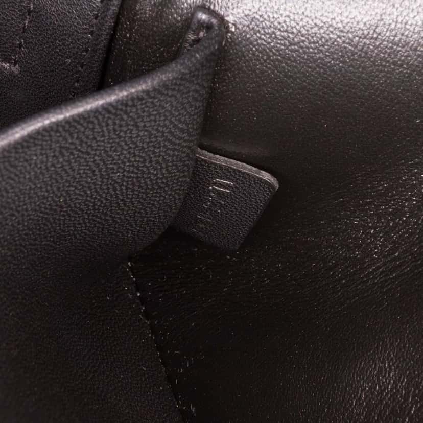 Celine Shiny Calfskin Claude Shoulder Bag Black Leather Good condition - Box View