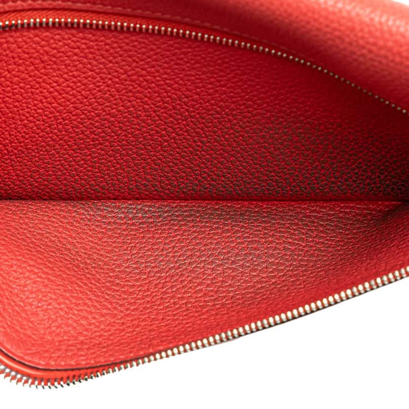 Hermès Clemence Dogon Long Wallet Red Leather Good condition - Model View