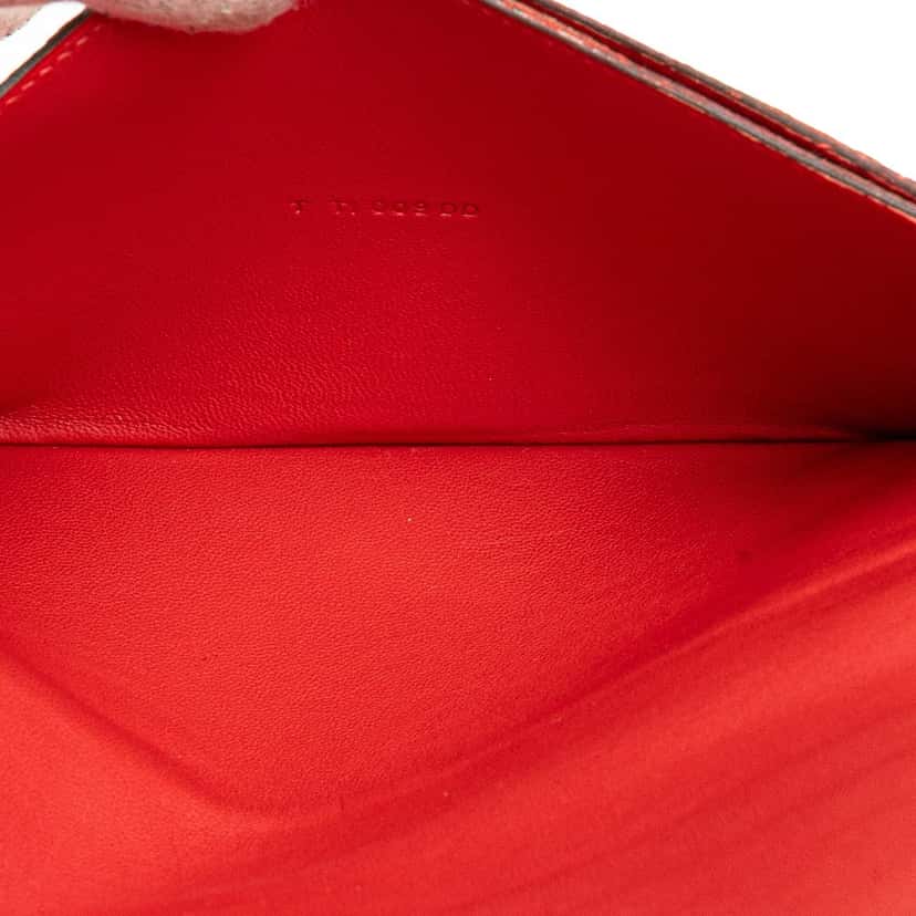 Hermès Clemence Dogon Long Wallet Red Leather Good condition - Box View
