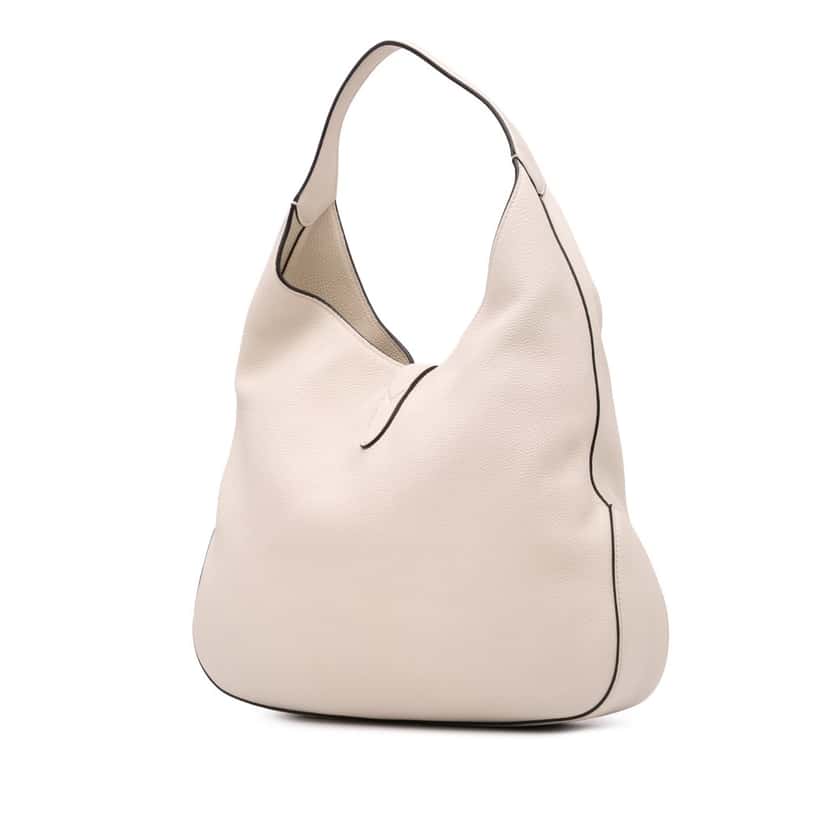 Gucci Calfskin Soft Jackie Hobo White Leather Good condition - Back View