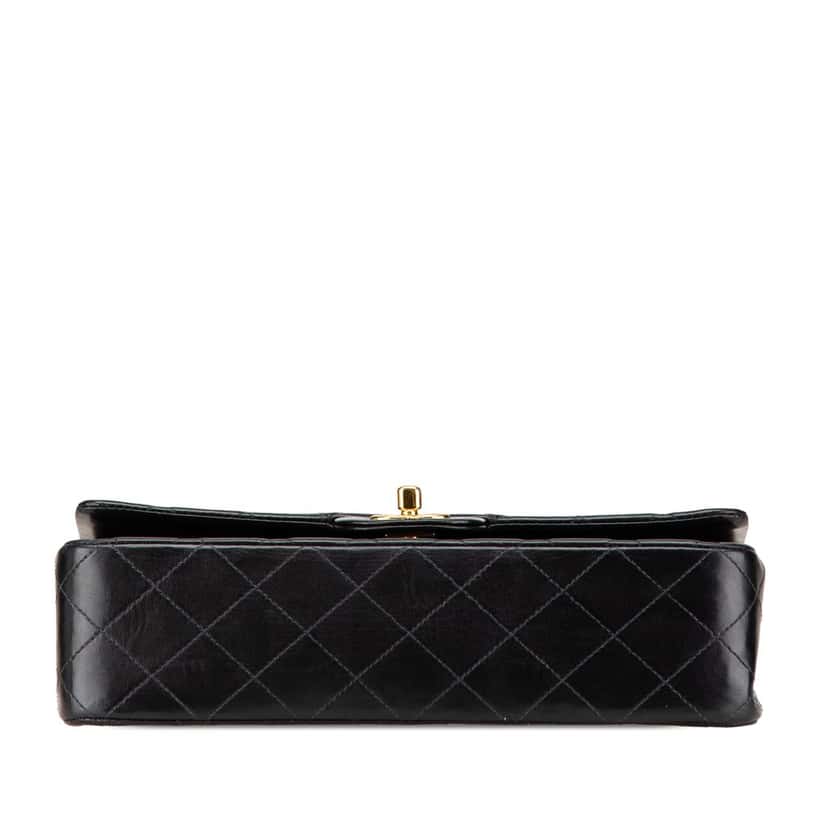Chanel Medium Classic Lambskin Double Flap Black Leather Good condition - Inside View