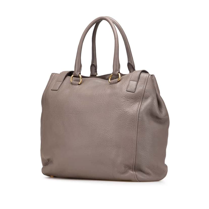 Prada Cervo Tote Brown Leather Good condition - Back View