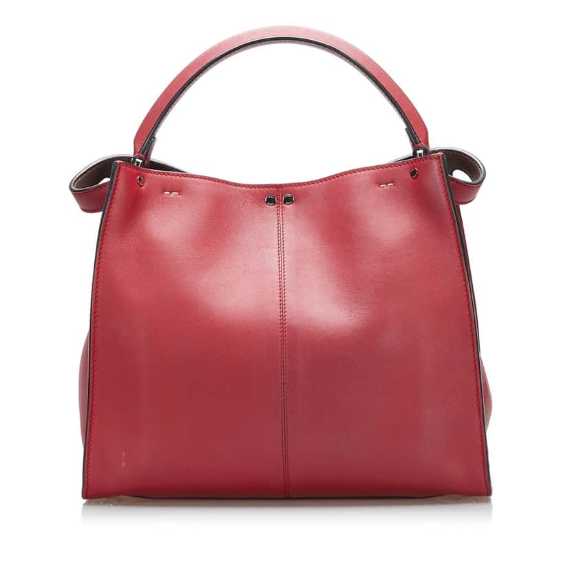 Fendi Medium Peekaboo X-Lite Red Leather Good condition - Inside View