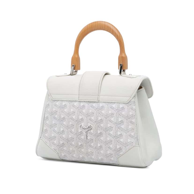 Goyard Mini Goyardine Saigon Souple White Canvas Good condition - Back View