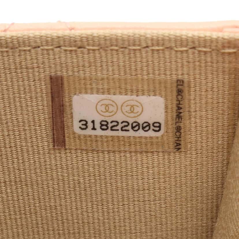 Chanel Mini Lambskin Pearl Crush Clutch On Chain Pink Leather Good condition - Box View