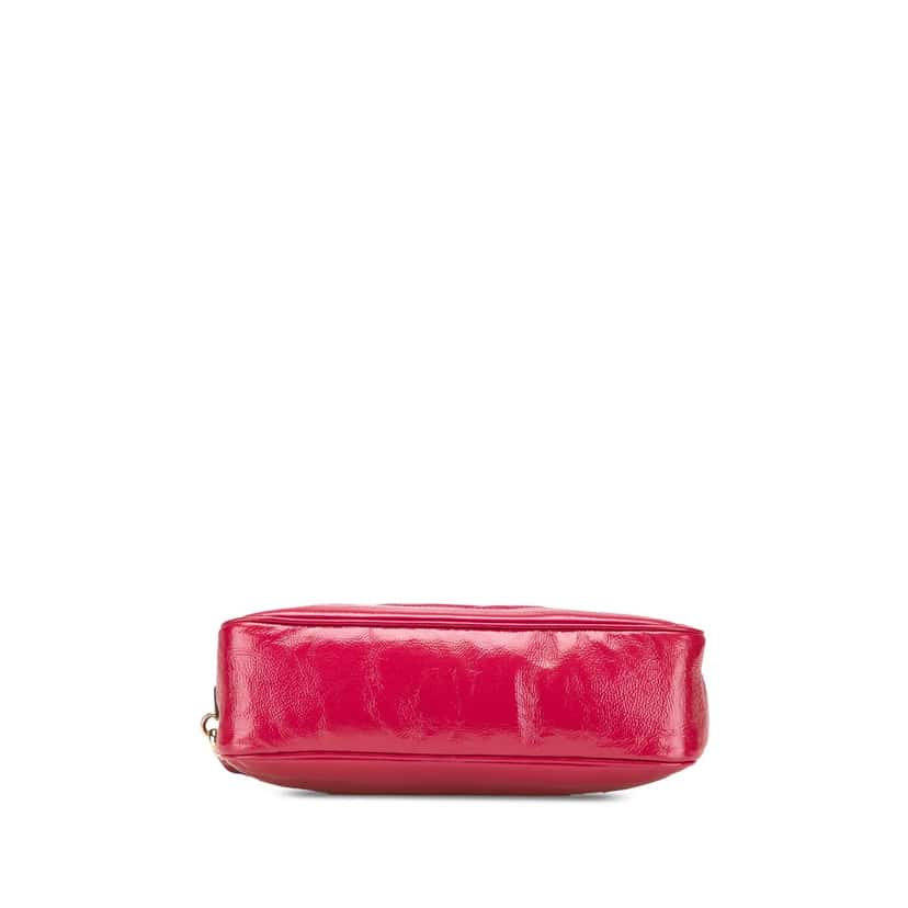 Gucci Patent Soho Chain Zip Shoulder Bag Pink Leather Good condition - Inside View