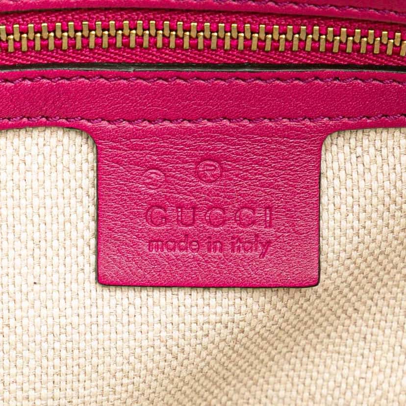Gucci Patent Soho Chain Zip Shoulder Bag Pink Leather Good condition - Box View