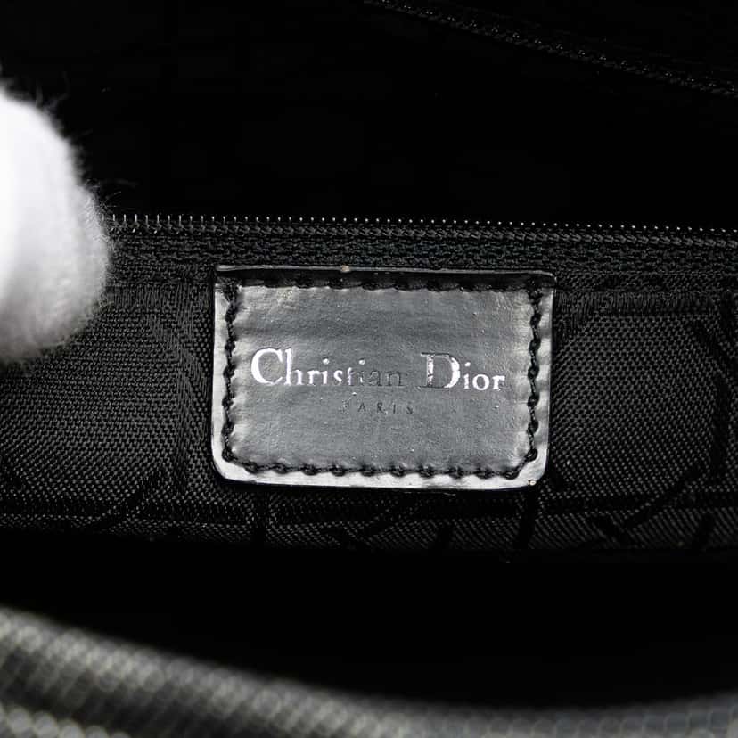 Dior Large Denim Cannage Lady Dior Black Denim Good condition - Box View