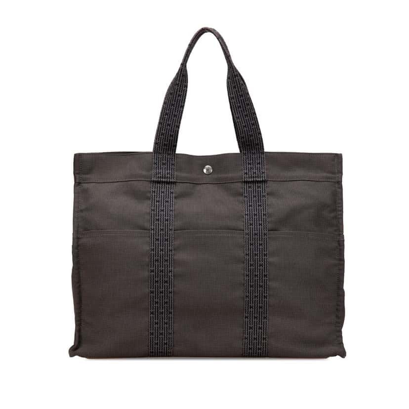 Hermès Canvas Herline GM Grey Canvas Good condition - Front View