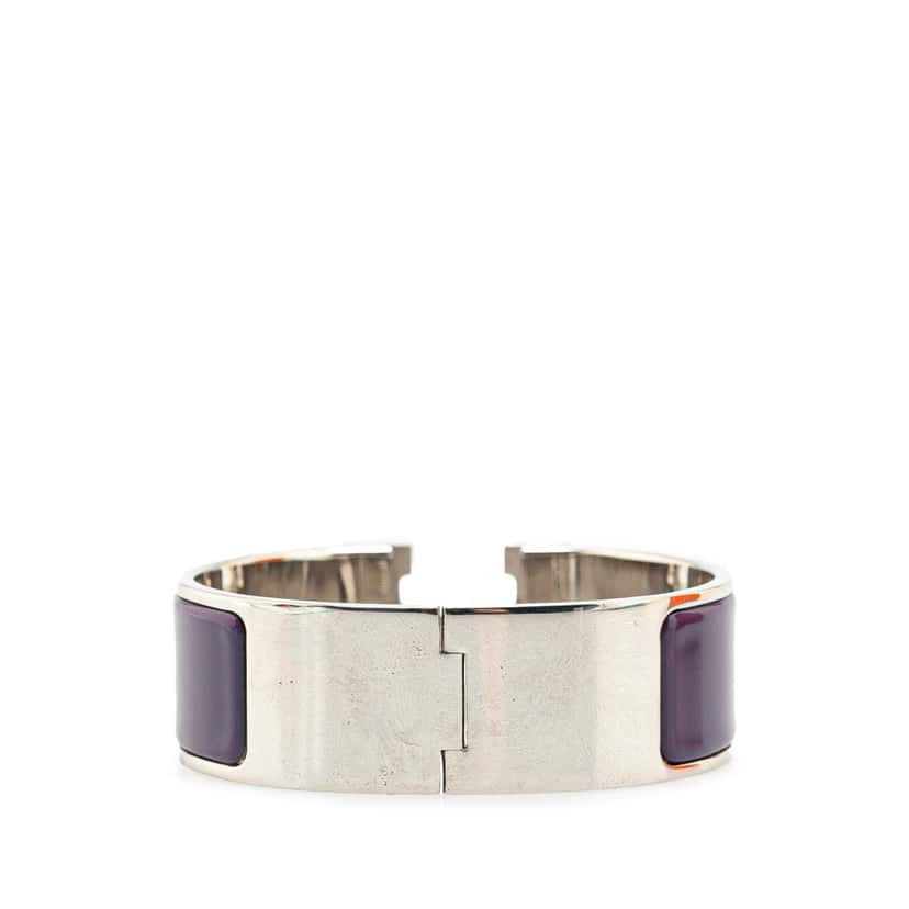 Hermès Wide Enamel Clic Clac H Bracelet PM Purple Good condition - Inside View