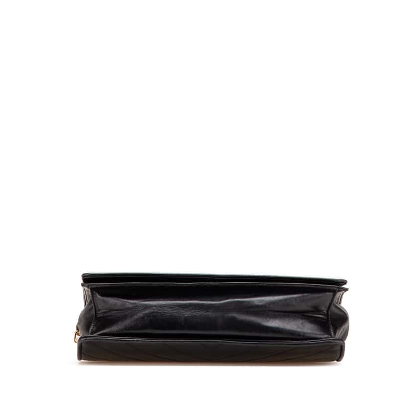 Yves Saint Laurent Leather Y Stitch Chain Crossbody Black Leather Good condition - Inside View
