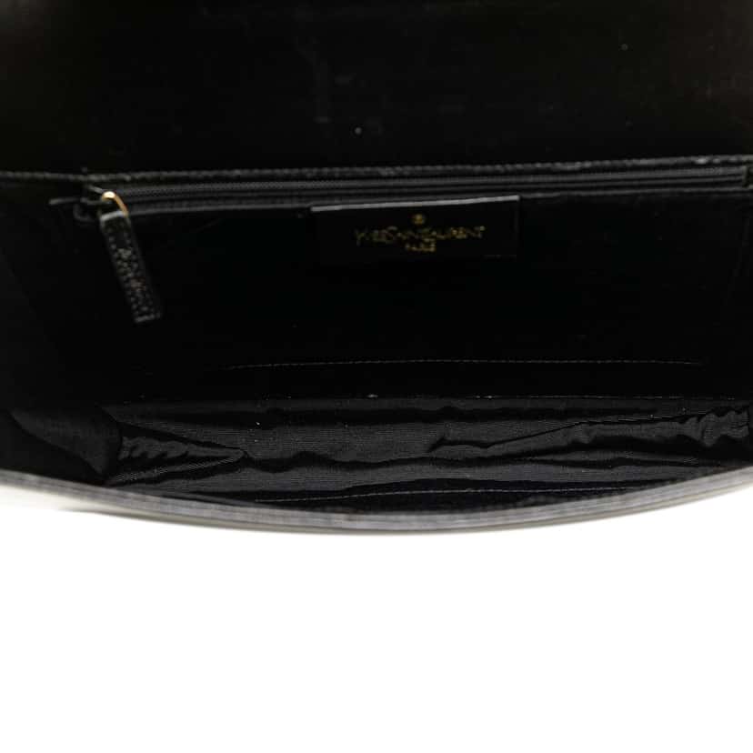 Yves Saint Laurent Leather Y Stitch Chain Crossbody Black Leather Good condition - Model View