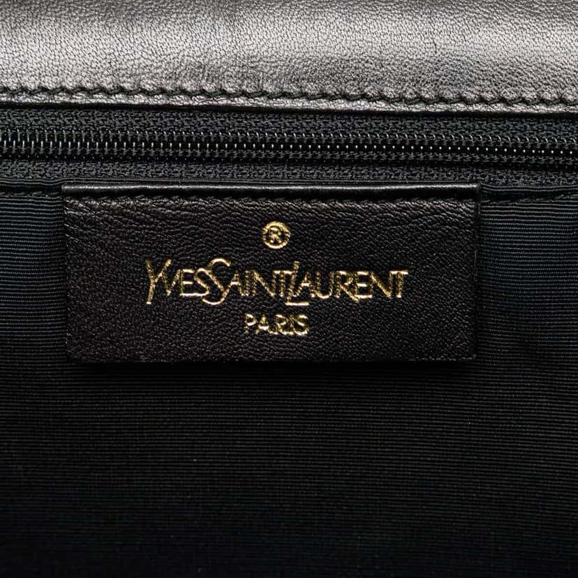 Yves Saint Laurent Leather Y Stitch Chain Crossbody Black Leather Good condition - Box View
