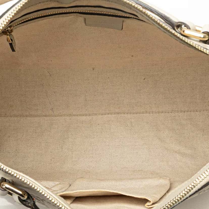 Gucci Guccissima Mayfair Satchel White Leather Good condition - Model View