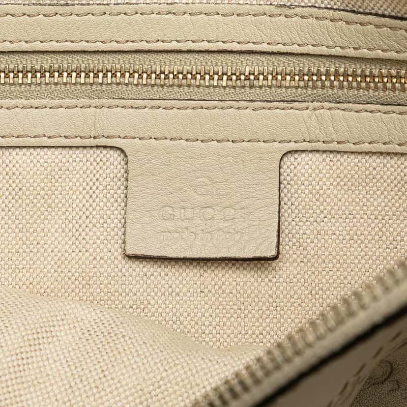 Gucci Guccissima Mayfair Satchel White Leather Good condition - Box View