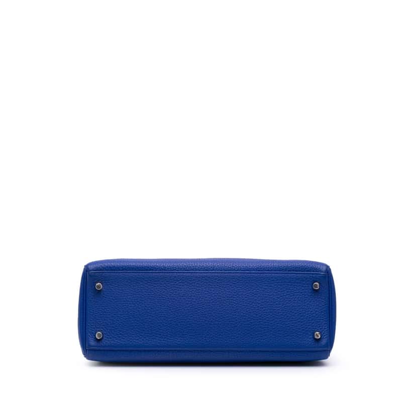 Hermès Togo Kelly II Retourne 32 Blue Leather Good condition - Inside View