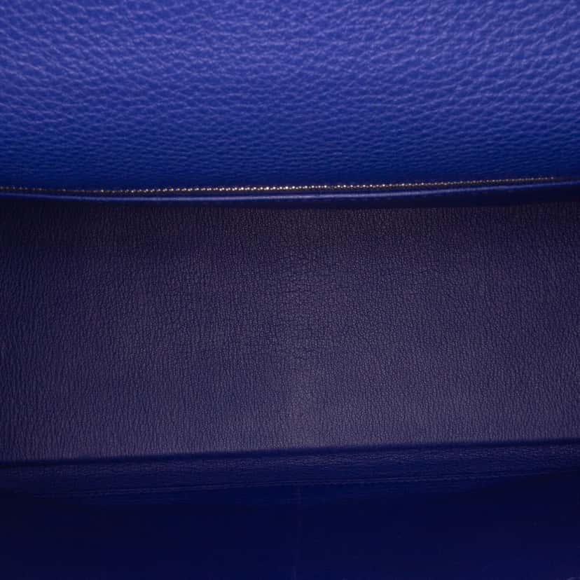 Hermès Togo Kelly II Retourne 32 Blue Leather Good condition - Model View