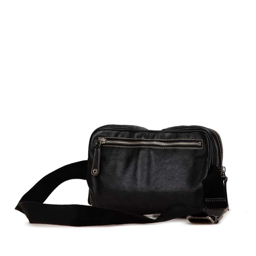 Gucci Leather Hysteria Belt Bag Black Leather Good condition - Back View