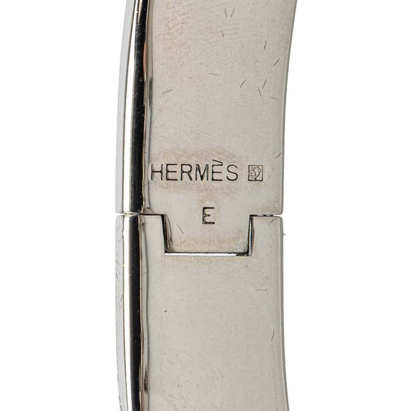 Hermès Narrow Enamel Clic H Bracelet PM Blue Good condition - Model View