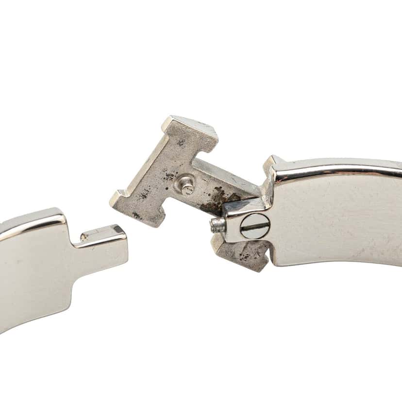 Hermès Narrow Enamel Clic H Bracelet PM Blue Good condition - Box View