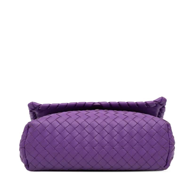 Bottega Veneta Baby Nappa Intrecciato Olimpia Crossbody Purple Leather Good condition - Inside View