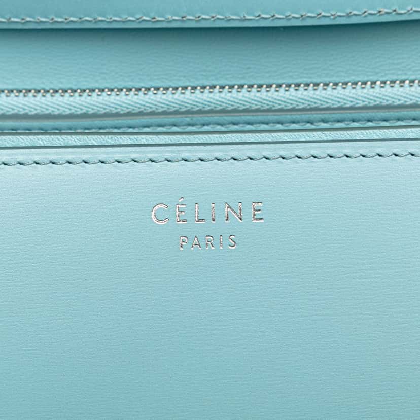 Celine Medium Calfskin Classic Box Blue Leather Good condition - Box View