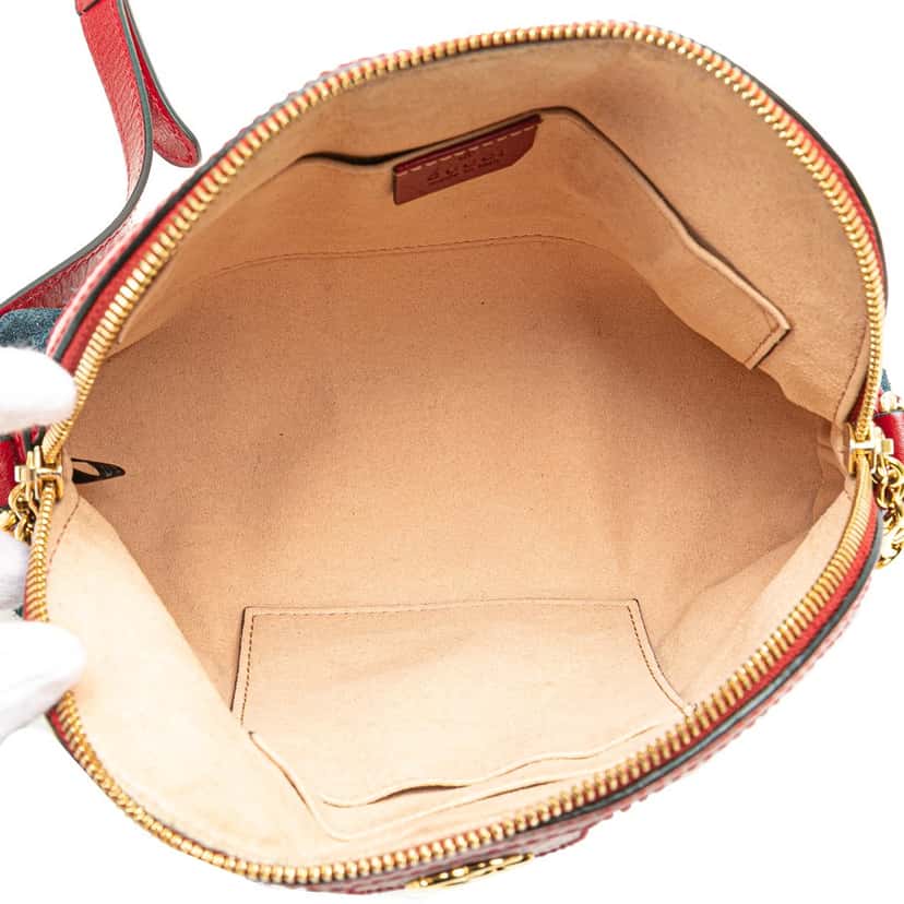 Gucci Small Suede Ophidia Dome Crossbody Blue Leather Good condition - Model View