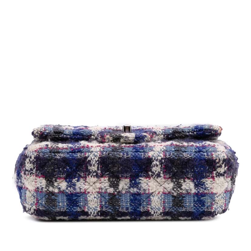 Chanel Mini Rectangular Classic Tweed Single Flap Blue Tweed Good condition - Inside View