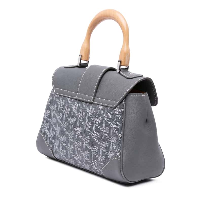 Goyard Mini Goyardine Saigon Souple Grey Canvas Good condition - Back View