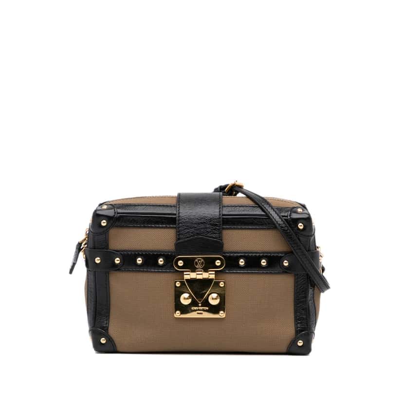 Louis Vuitton Petite Malle Soft MM Brown Canvas Very good condition - Front View
