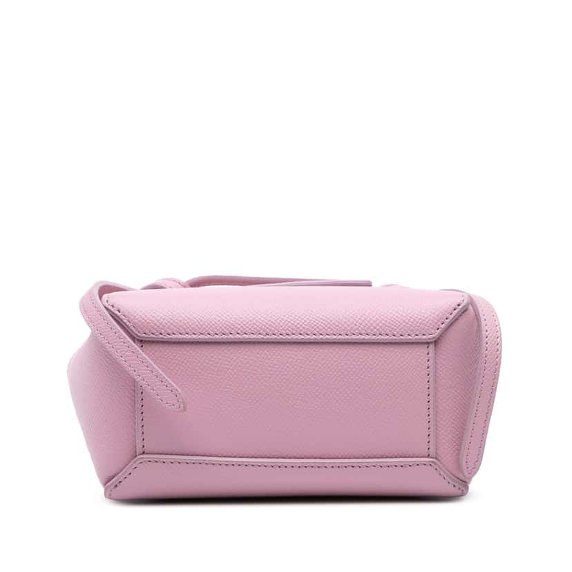 Celine Pico Grained Calfskin Belt Bag Pink Leather Good condition - Inside View