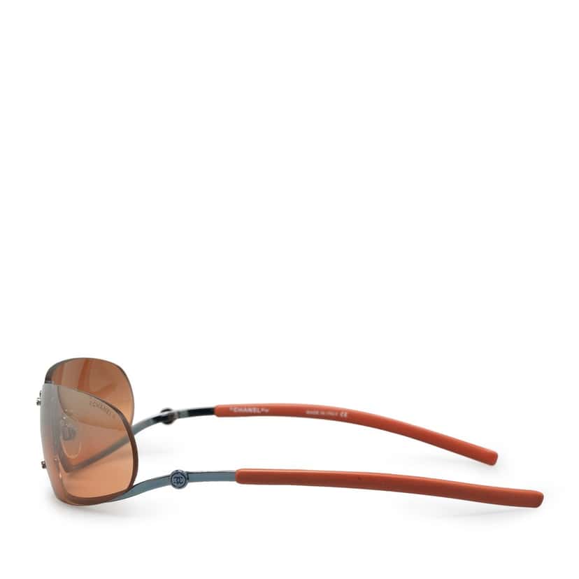 Chanel CC Rimless Sport Sunglasses Brown Good condition - Inside View